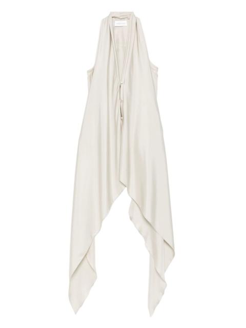 asymetric halter top