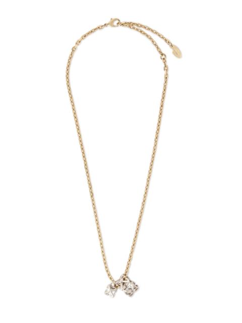 Bicolor Arrow + Ring Necklace