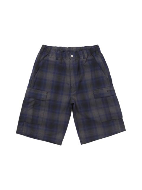 Supreme Shadow Plaid Cargo Short Navy