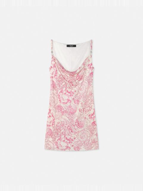 Underwater Barocco Slip Mini Dress