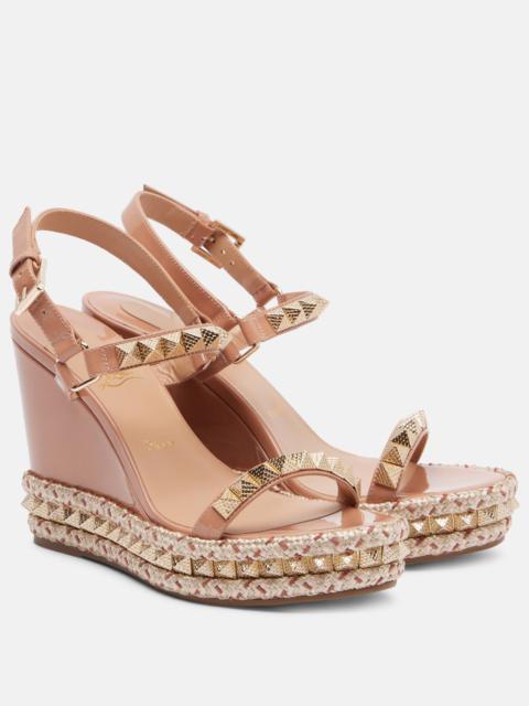 Pyraclou 110 leather espadrille wedges