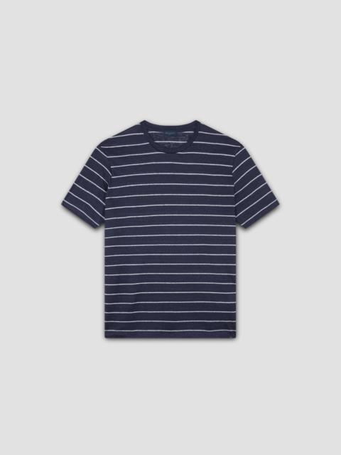 LINEN JERSEY T-SHIRT WITH STRIPED PATTERN