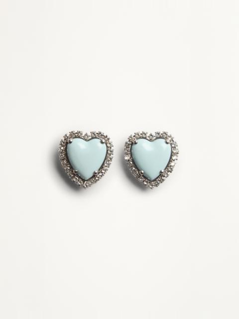 COEUR HYPERBOLE EARRINGS IN METAL, RESIN AND SWAROVSKI CRYSTALS ®