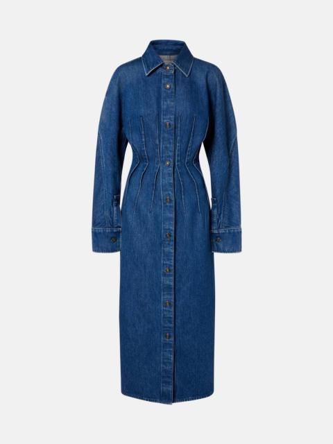 Denim midi dress