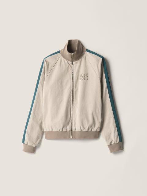 Washed twill blouson jacket