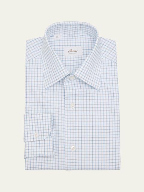 Men's Cotton Graph Check Dress Shirt