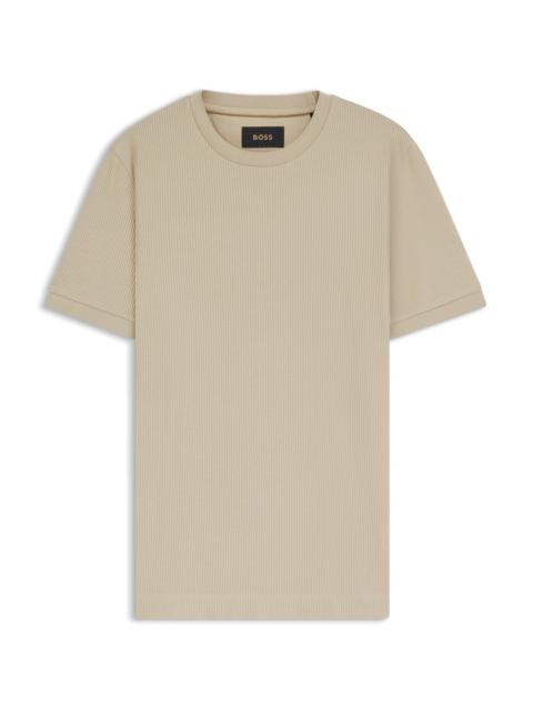 REGULAR-FIT T-SHIRT IN STRUCTURED COTTON