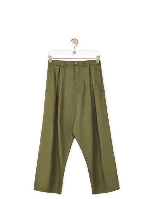 Low crotch trousers in cotton