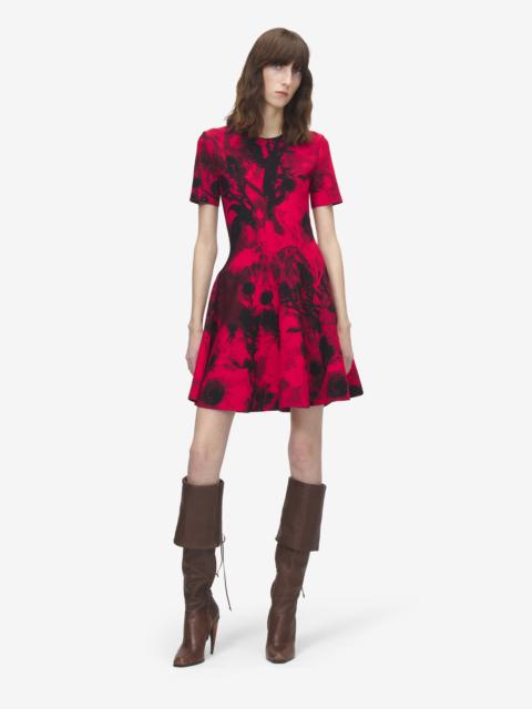 Floral Jacquard Mini Dress