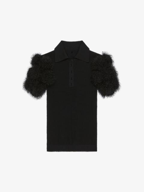 SLIM FIT POLO IN KNIT WITH POMPOMS