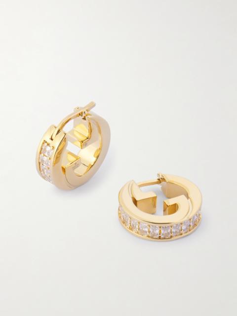 Blondie Gold-tone Crystal Hoop Earrings