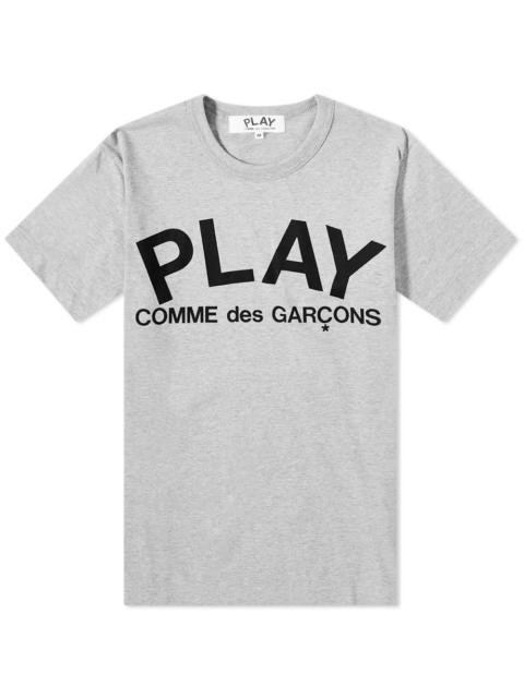 Comme des Garcons Play Text Logo Tee