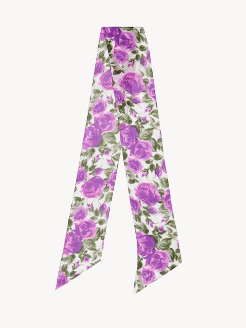 THE CHLOÉ WILD FLOWERS BANDEAU SCARF IN SILK GEORGETTE