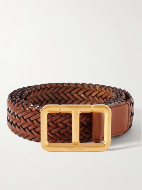 3cm Woven Leather Belt