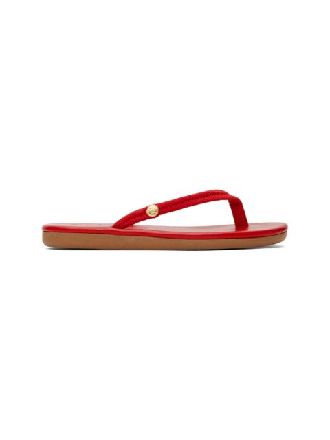 Red Saionara Rope Flip-Flops