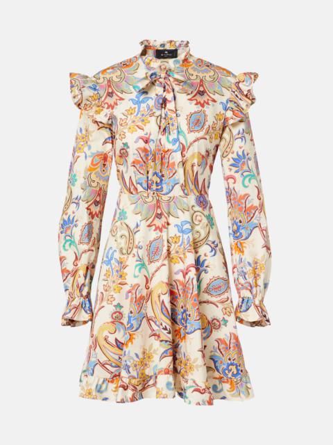 Printed cotton minidress