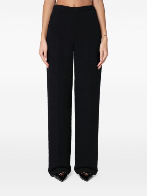 textured side-pocket trousers