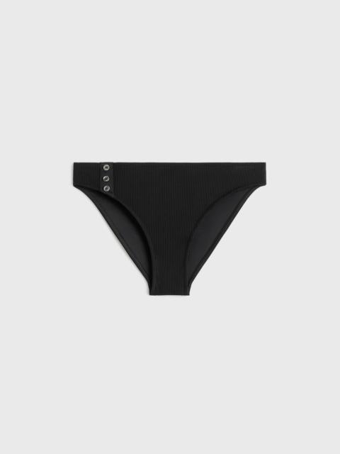 Ribbed bikini bottom black