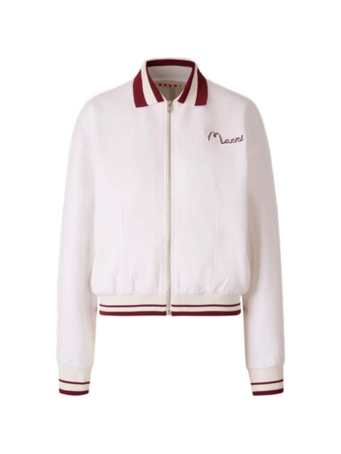 logo embroidery bomber jacket