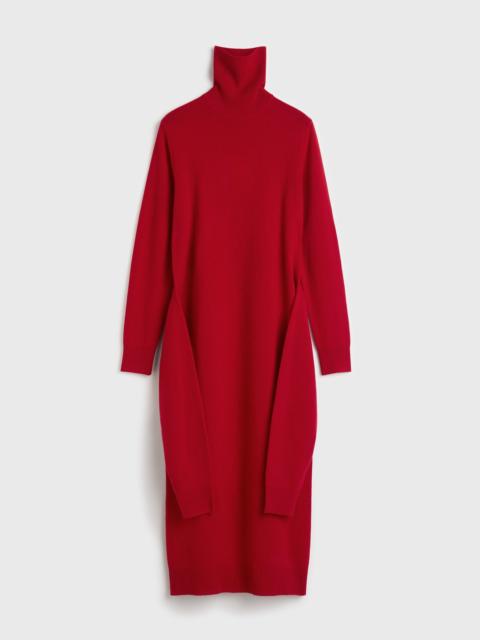 Double-sleeve turtleneck dress poppy
