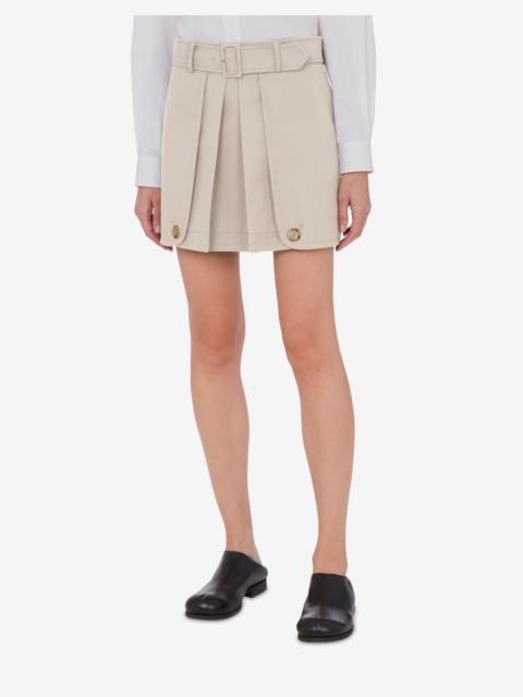 GABARDINE MINI SKIRT WITH TRENCH DETAILS