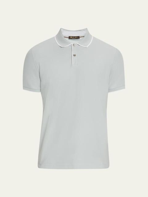 Men's Brentwood Tipped Jersey Pique Polo Shirt