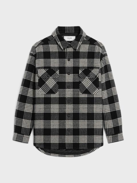 quilted overshirt IN CHECKED WOOL