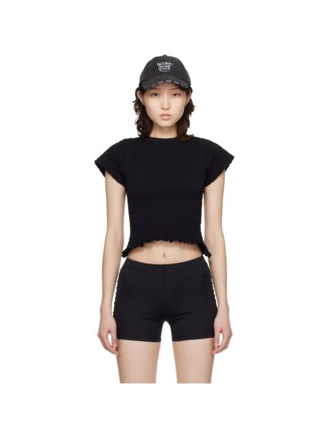 Black Gathered Baby T-shirt