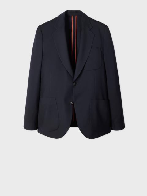 A Suit To Travel In - Navy Wool Patch-Pocket Blazer