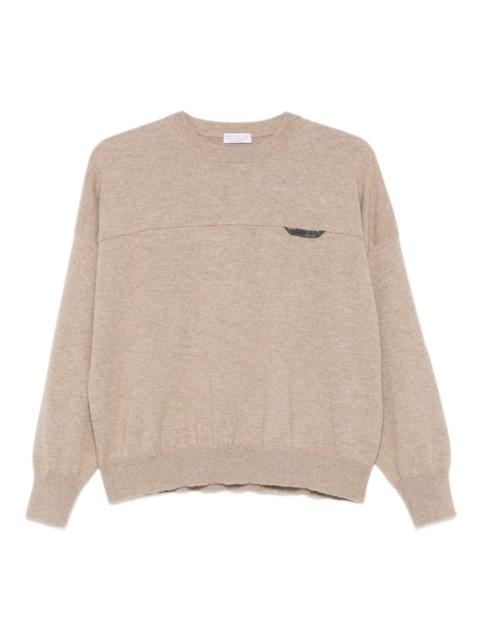 monili-embellished sweater