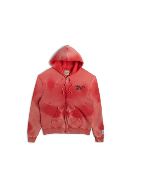 Gallery Dept. Zip Up Hoodie Sun Faded Red