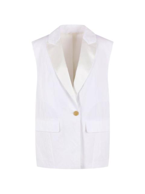 single-breasted gilet