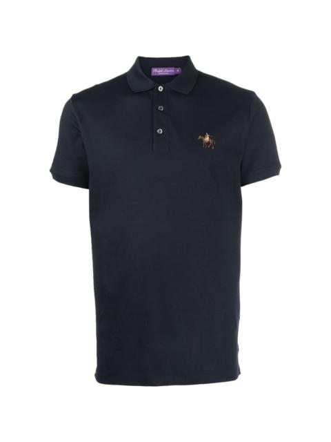 embroidered logo polo shirt