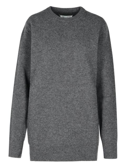 ribbed crew neck sweater