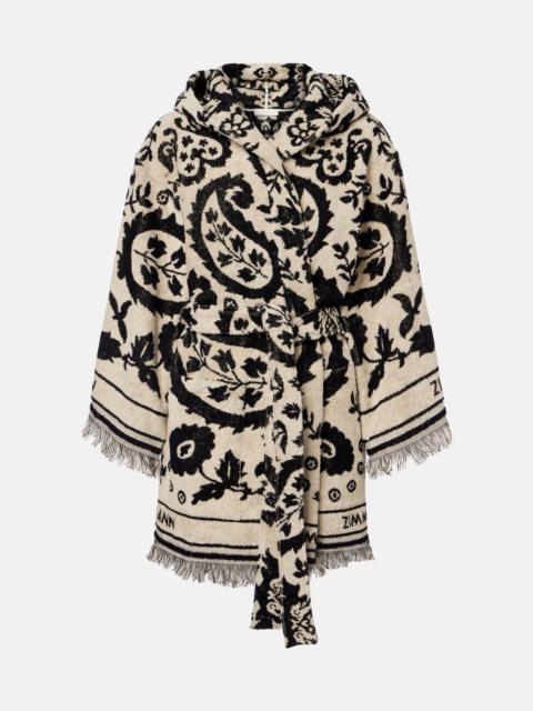 Wanderlust cotton terry wrap robe