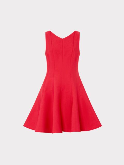 Sleeveless Stretch Cady Fit And Flare