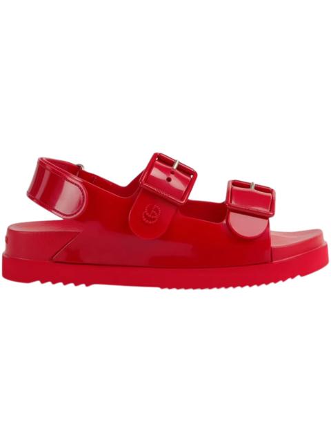Gucci Mini Double G Sandal Red Rubber