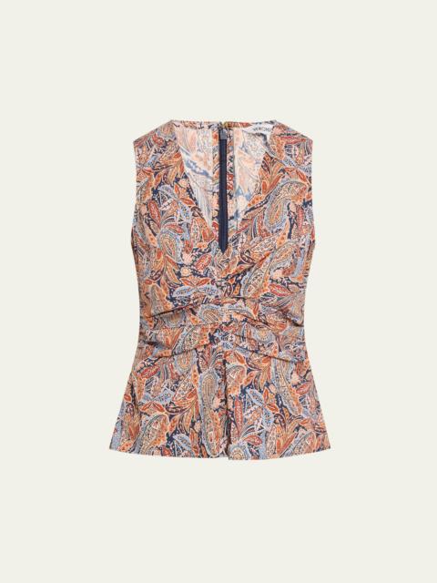 Aiden Sleeveless Paisley Top