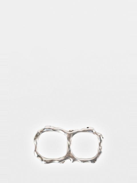 Lenja Futuristic Fine Thorn Double Ring