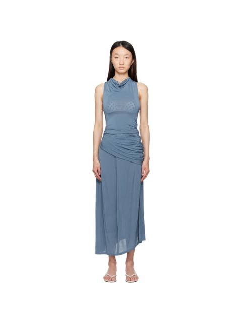 Blue Lech MIdi Dress