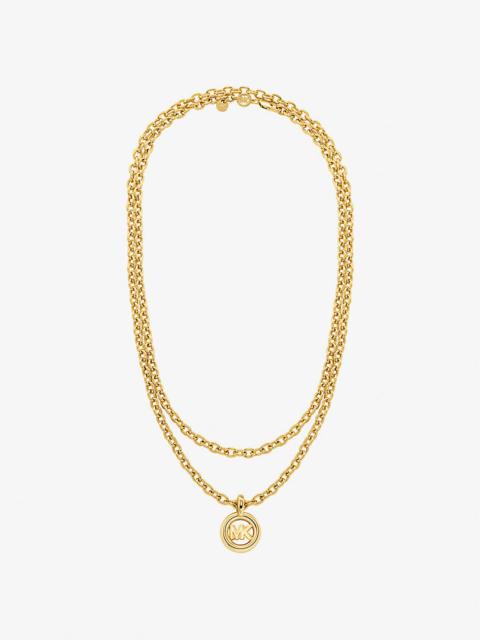 MK Pop Charm Chain-Link Necklace