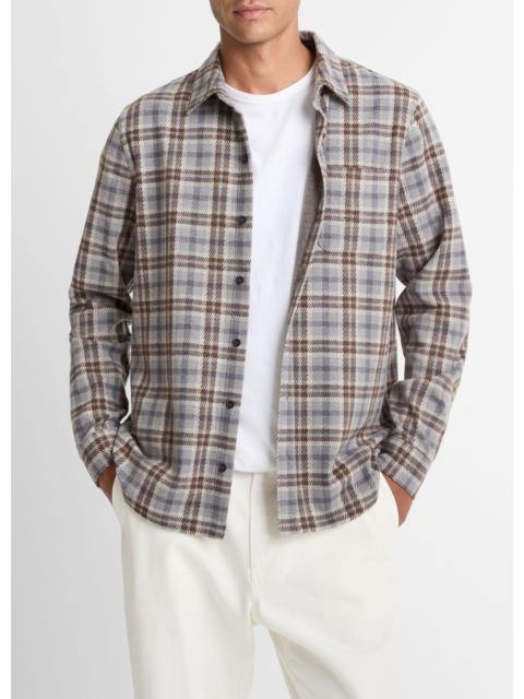 Plaid Cotton-Blend Shirt Jacket