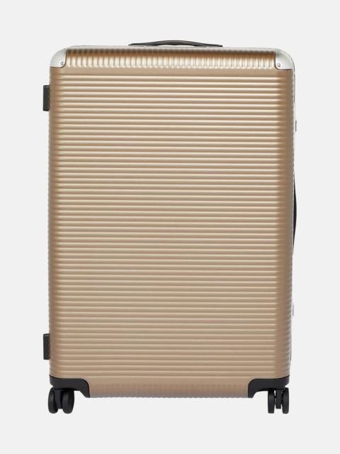 Bank Light leather-trimmed suitcase