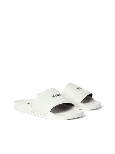 Pool slippers with MSGM micro logo