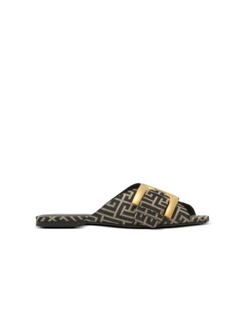 Flat monogram jacquard Anthem sandals