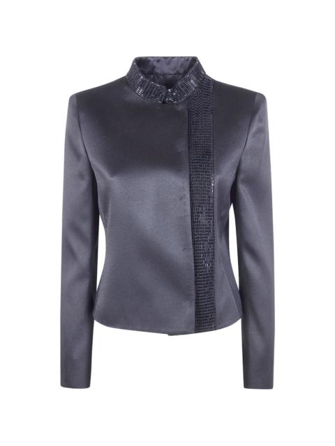 mandarin-collar jacket