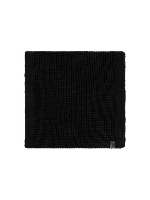 textured logo-plaque scarf
