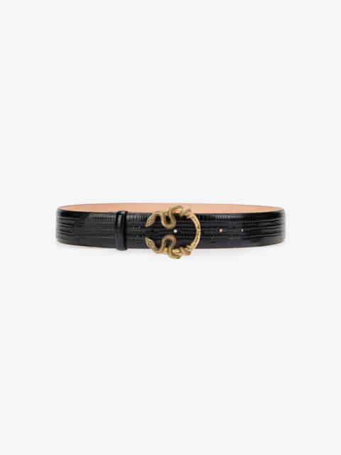 Serpentine Leather Belt