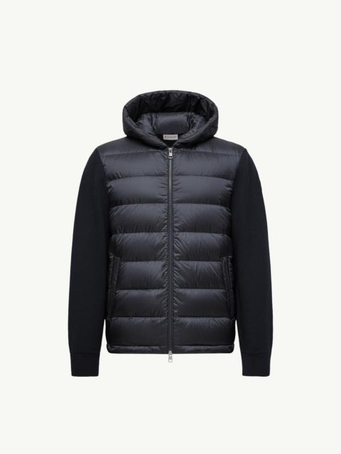 Padded Wool Zip-Up Hoodie