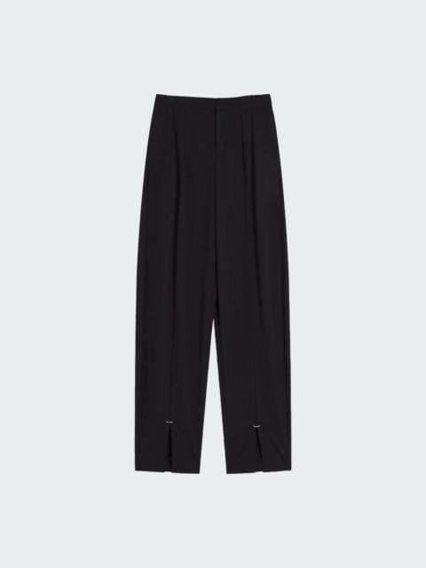 Pleated Split Hem Trousers Black